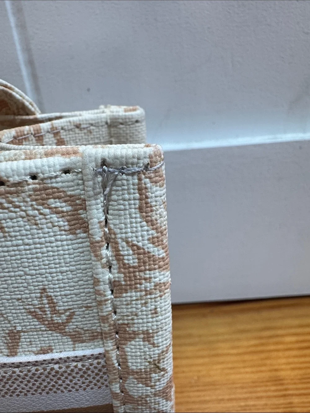 Cream Canvas Tote with Branded Strap